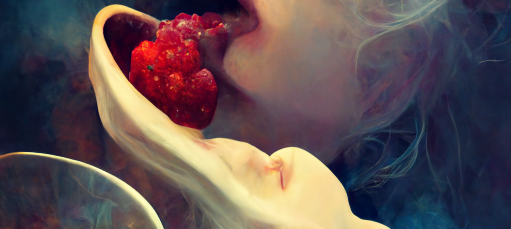 "What Heaven Tastes Like" as painted by AI